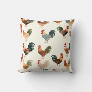 Vintage-Hahnenmuster im Farmhouse-Stil Kissen