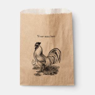 Vintage Hahnillustration Geschenktütchen