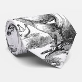 Vintage Hahnillustration Krawatte (Gerollt)