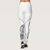 Vintage Hahnillustrations-Leggings Leggings (Rückseite)