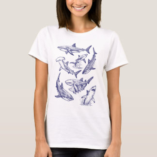 Vintage-Hai-Design | Retro-Ozean-Raubtier Marine T-Shirt