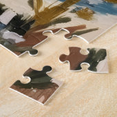 Vintage-Hai mit Weihnachtsmannmütze Weihnachtskuns Puzzle (Seite)