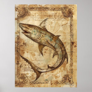 Vintage-Hai-Poster Poster