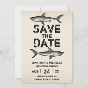 Vintage-Hai-Strand-Hochzeit Save The Date