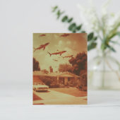 Vintage Haie in der Nachbarschaft Postkarte (Stehend Vorderseite)