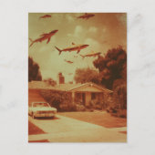 Vintage Haie in der Nachbarschaft Postkarte (Vorderseite)