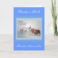 Vintage Haiku-Grußkarte