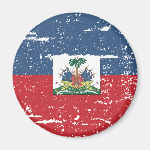 Vintage Haiti-Flagge Magnet