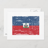 Vintage Haitis-Flagge Postkarte (Vorne/Hinten)
