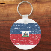 Vintage Haitis-Flagge Schlüsselanhänger (Vorderseite)