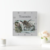 Vintage halbe Kuppel mit benutzerdefiniertem Quadr Quadratische Wanduhr (Zuhause)