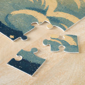Vintage-Halbmond-Nachthimmel Puzzle (Seite)