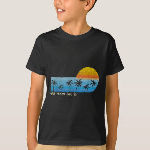 Vintage Halbmondhütte, Bs Palmen u.amp; Sonnenunte T-Shirt