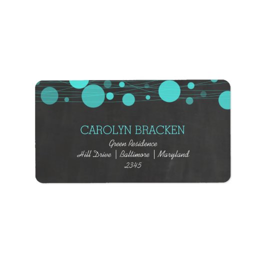 Vintage Halbpension Blue Lantern Wedding Adressaufkleber (Vorne)