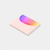 Vintage Hälfte des menschlichen Gehirns Rainbow Gr Post-it Klebezettel (angewinkelt)