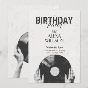 Vintage-Halfton-Musik Einladung