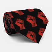 Vintage Halftone Solidarity Red Clenched Fist Krawatte (Gerollt)