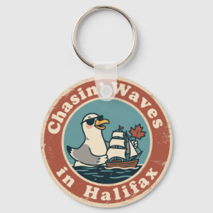 Vintage Halifax Nova Scotia Segelsport Spaß Schlüsselanhänger