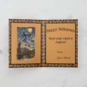 Vintage Halloween-Abendkarte Karte (Innenseite)