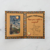 Vintage Halloween-Abendkarte Karte (Innenseite)