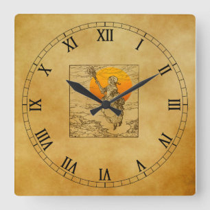 Vintage Halloween-Acrylmauer-Uhr Quadratische Wanduhr