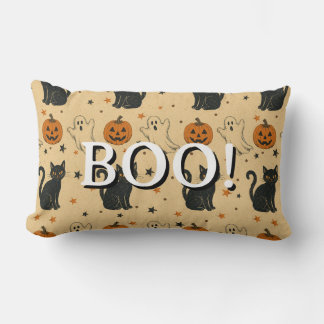 Vintage-Halloween-All-Over-Print Boo Lendenkissen