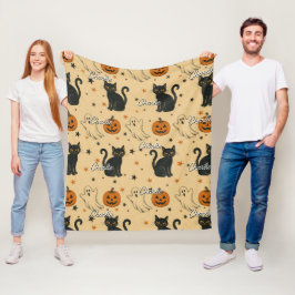 Vintage-Halloween-Allover-Print-Wiederholungsname  Fleecedecke