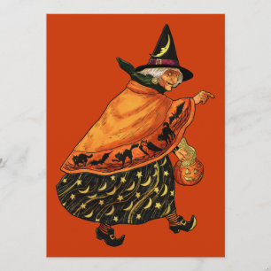 Vintage Halloween-Altzechse Karte