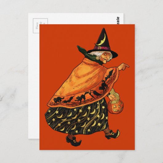 Vintage Halloween-Altzechse Postkarte (Vorne/Hinten)