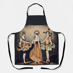 Vintage Halloween Art Deco Flapper Plakat 1920er Schürze