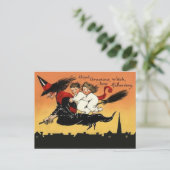 Vintage Halloween Art Postkarte (Stehend Vorderseite)
