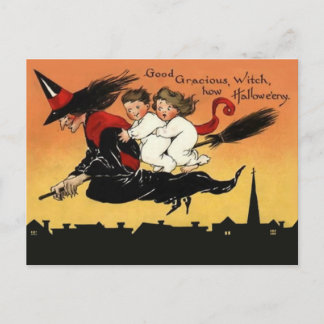 Vintage Halloween Art Postkarte