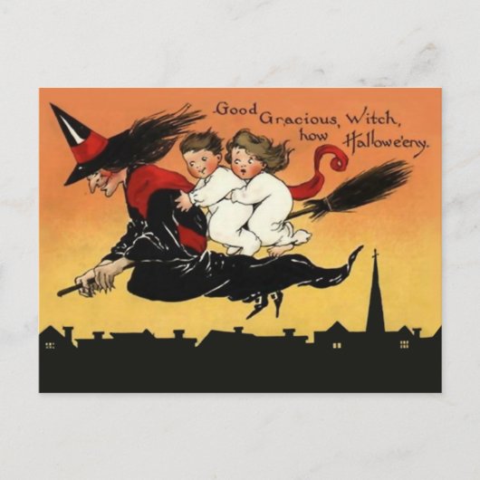 Vintage Halloween Art Postkarte (Vorderseite)