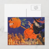 Vintage Halloween Art Postkarte (Vorne/Hinten)