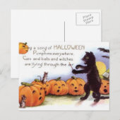 Vintage Halloween Art Postkarte (Vorne/Hinten)