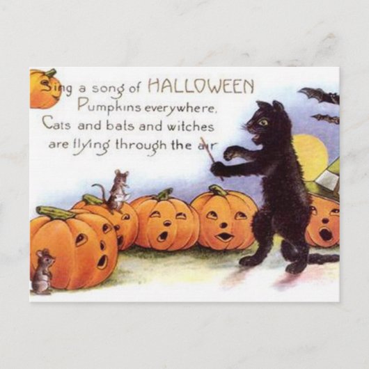 Vintage Halloween Art Postkarte (Vorderseite)