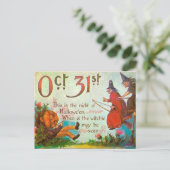 Vintage Halloween Art Postkarte (Stehend Vorderseite)