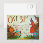 Vintage Halloween Art Postkarte (Vorne/Hinten)