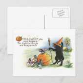 Vintage Halloween Art Postkarte (Vorne/Hinten)