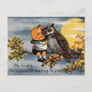 Vintage Halloween Art Postkarte
