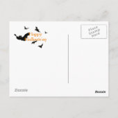 Vintage Halloween Arthur Rackham Flying Hexen Postkarte (Rückseite)