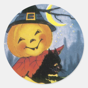 Vintage-Halloween-Aufkleber Runder Aufkleber