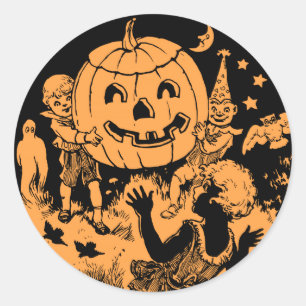 Vintage-Halloween-Aufkleber Runder Aufkleber