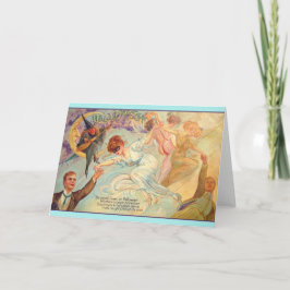 Vintage Halloween Bachelor Tanzkarte Karte