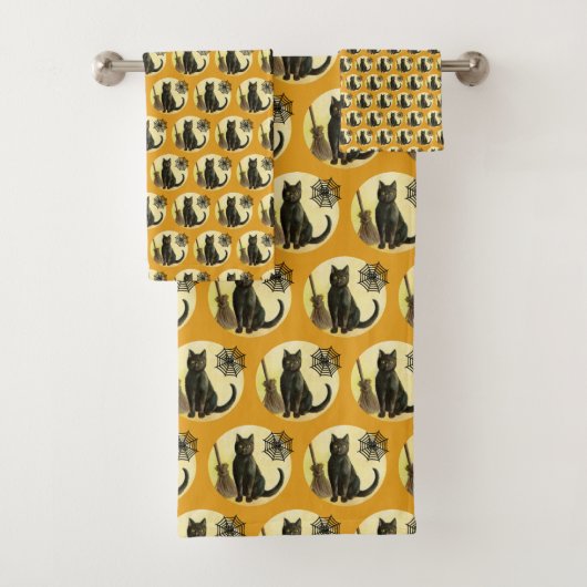 Vintage Halloween-Badezimmerdekor Badhandtuch Set (Insitu)