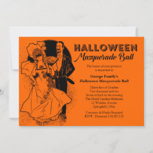 Vintage Halloween-Ball-Masquerade-Party Einladung