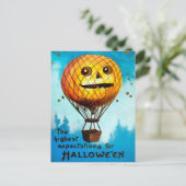 Vintage Halloween-Ballon-Postkarte Postkarte (Stehend Vorderseite)