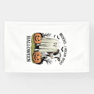 Vintage-Halloween-Bauernhofkuh Banner