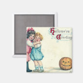 Vintage Halloween-Begrüßung Magnet (Vorderseite/Rückseite)