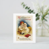 Vintage Halloween-Begrüßung Postkarte (Stehend Vorderseite)